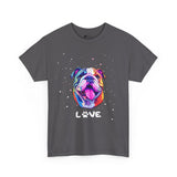 Dog T-Shirt: English Bulldog Love #2 Dog T-Shirt: English Bulldog Love #2