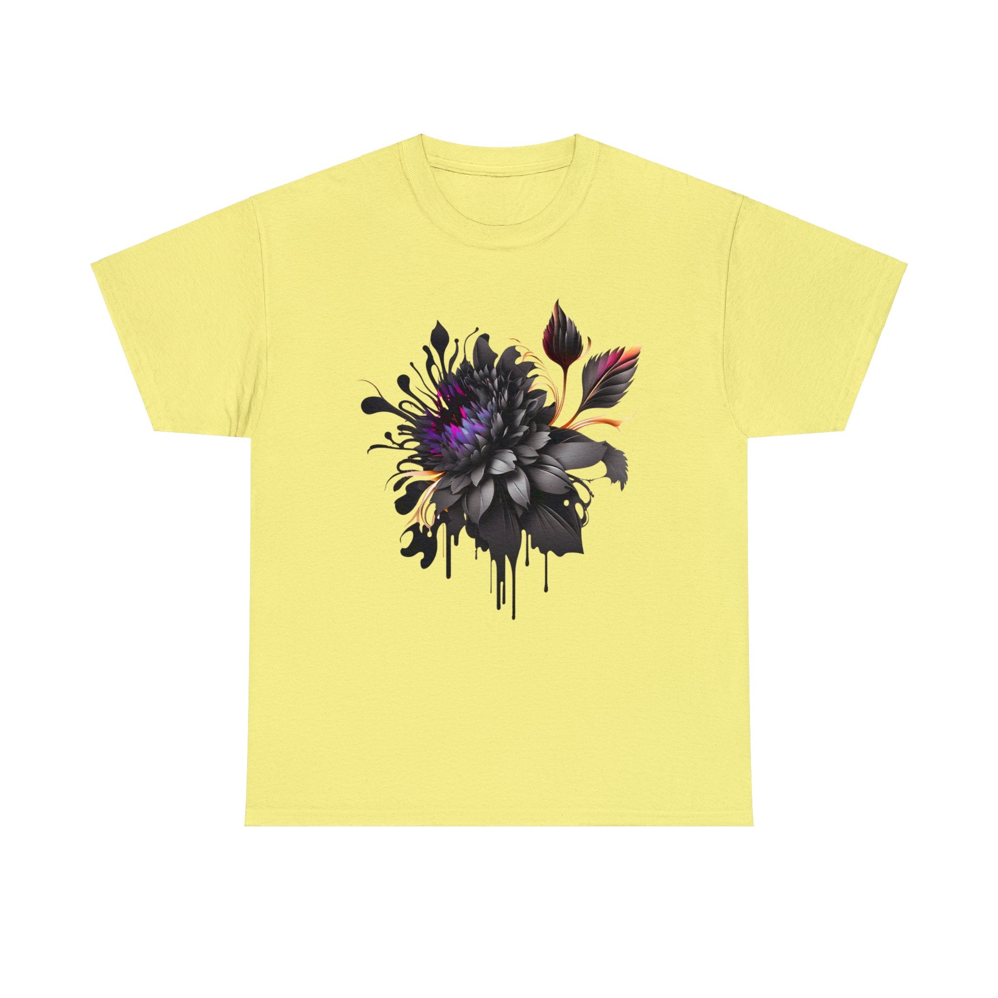 Summer T-Shirt: Black Flower
