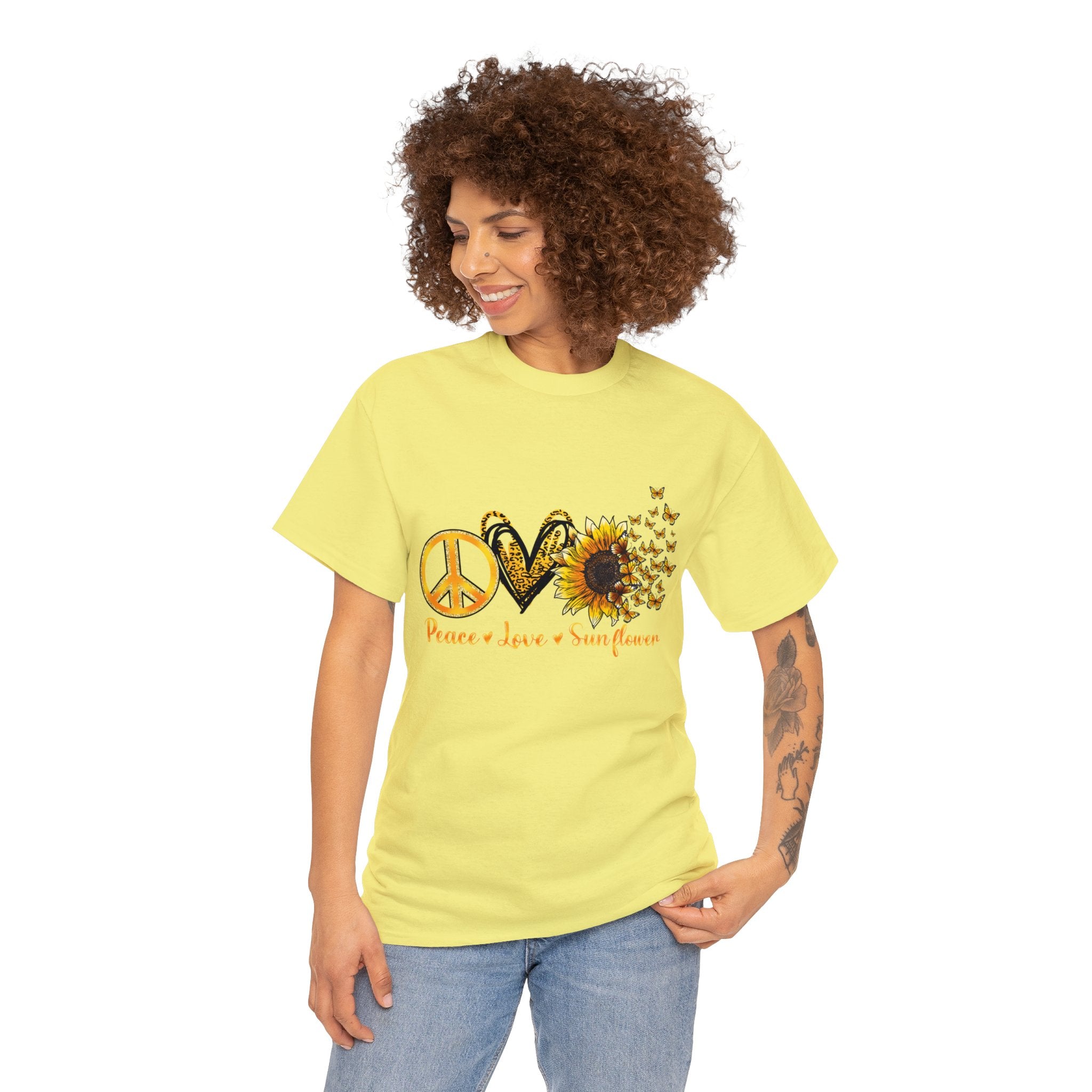 Summer T-Shirt: Peace Love Sunflower