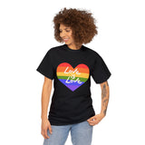 PRIDE T-Shirt: Love is Love Rainbow Heart