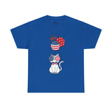 4th of July T-Shirt: Patriotic Cat Balloons