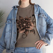 Summer T-Shirt: Brown Flower