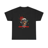 Christmas T-Shirt: Santa Hat Rottweiler