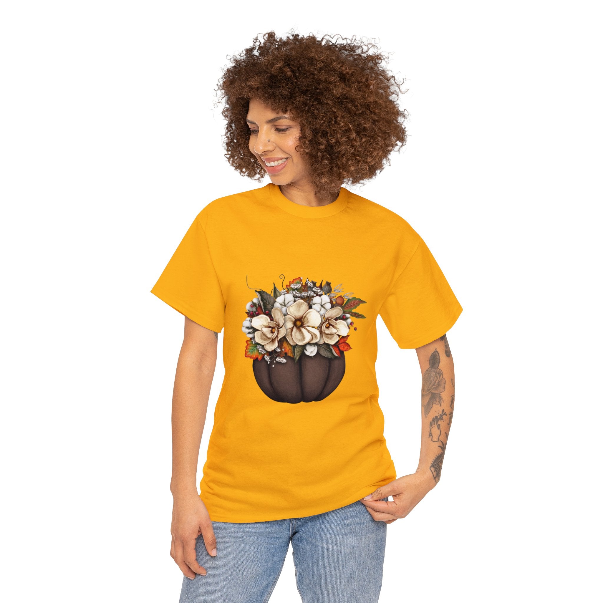 Halloween T-Shirt: Fall Flowers