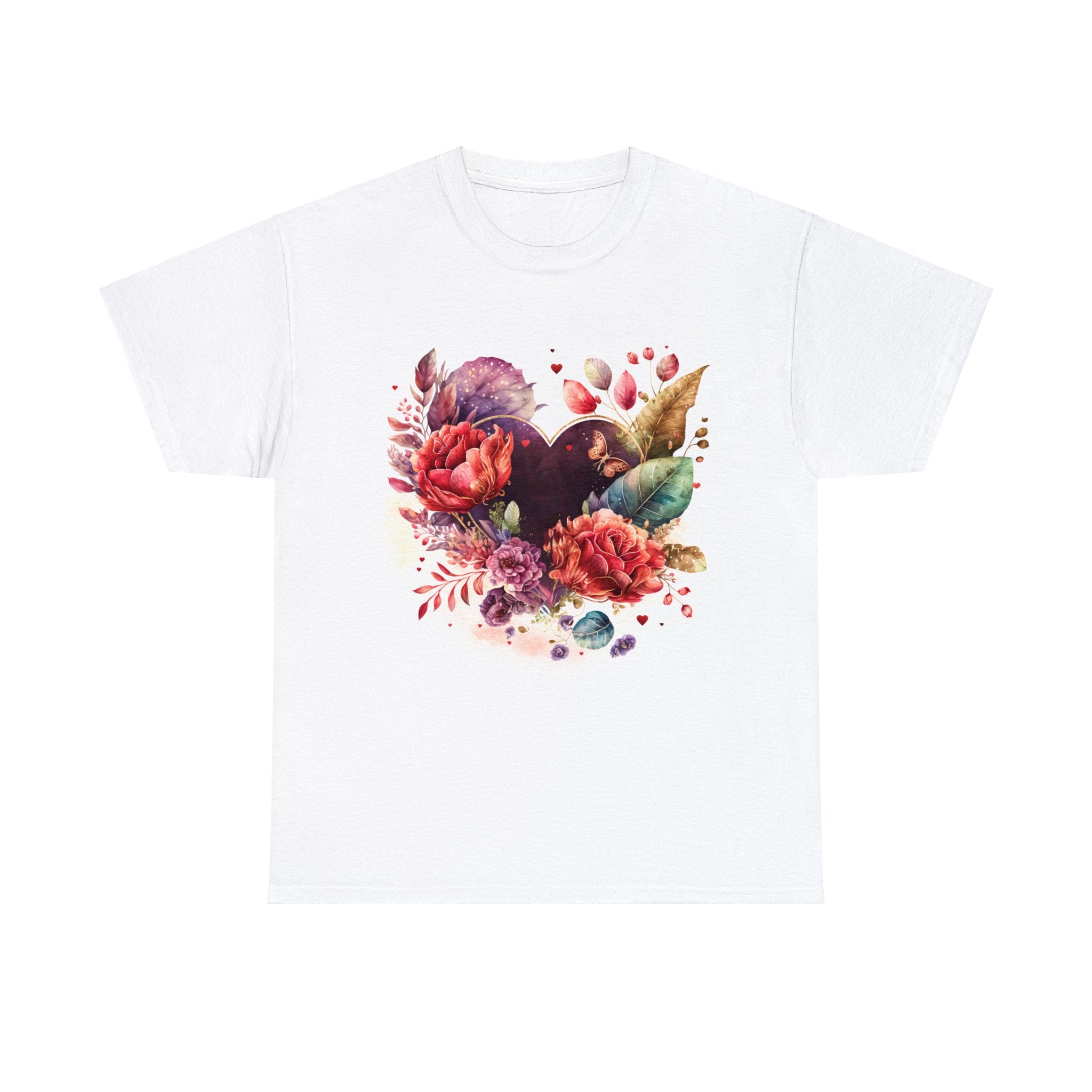 Love T-Shirt: Whimsical Heart with Roses