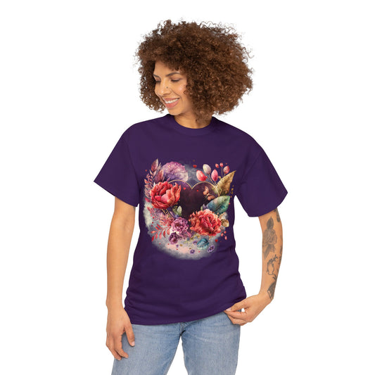 Love T-Shirt: Whimsical Heart with Roses