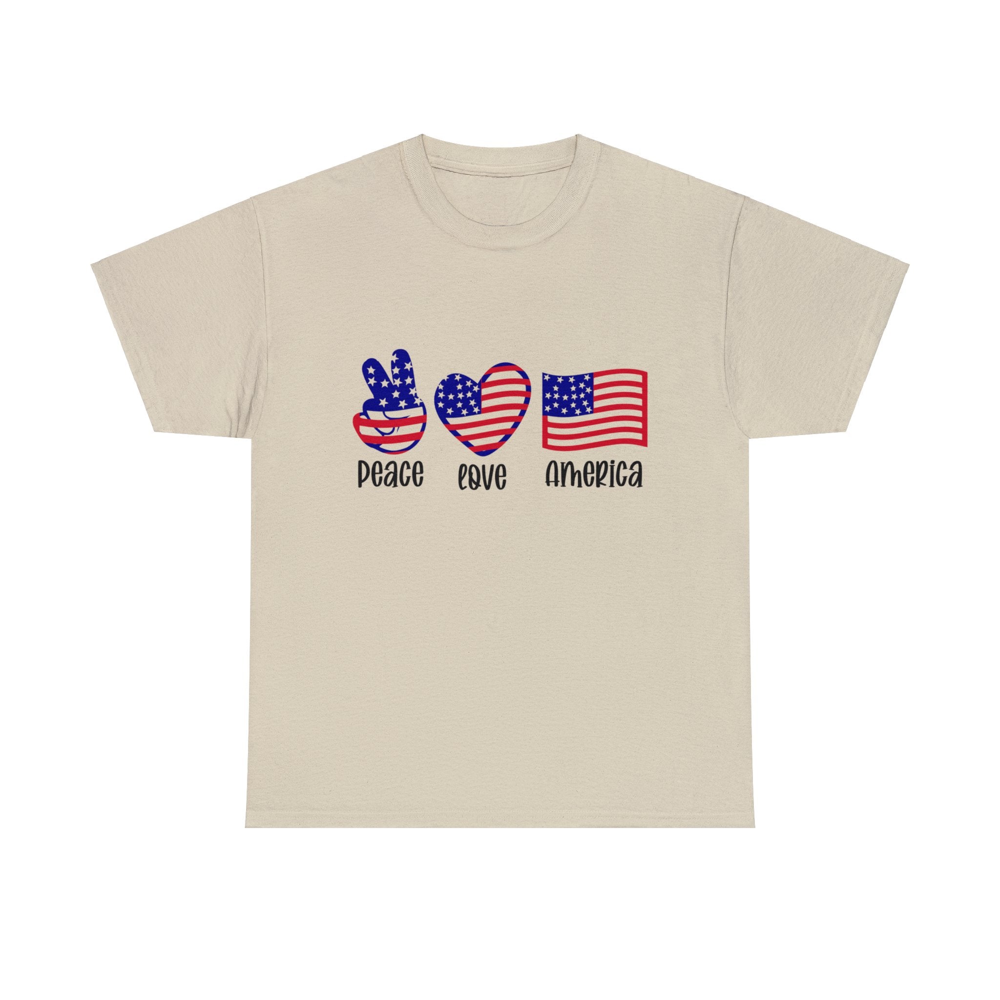 4th of July T-Shirt: Peace Love America