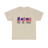 4th of July T-Shirt: Peace Love America