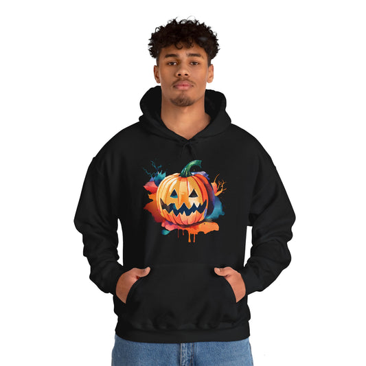 Halloween Hoodie: Watercolor Pumpkin