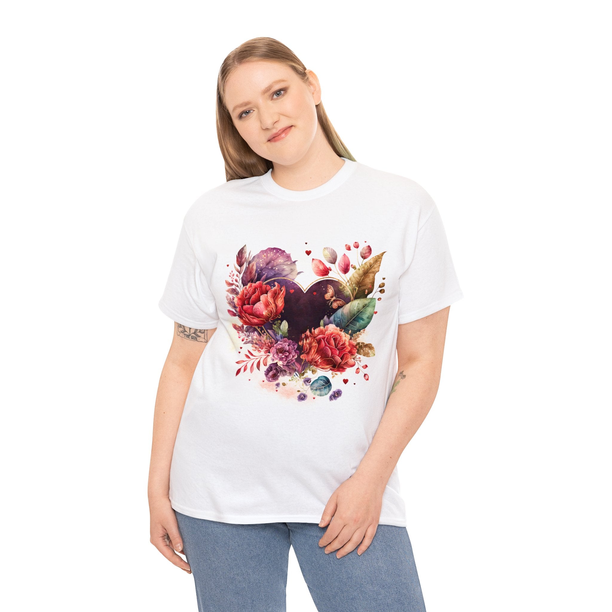 Love T-Shirt: Whimsical Heart with Roses