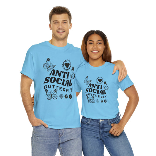 Funny T-Shirt: Anti-Social Butterfly