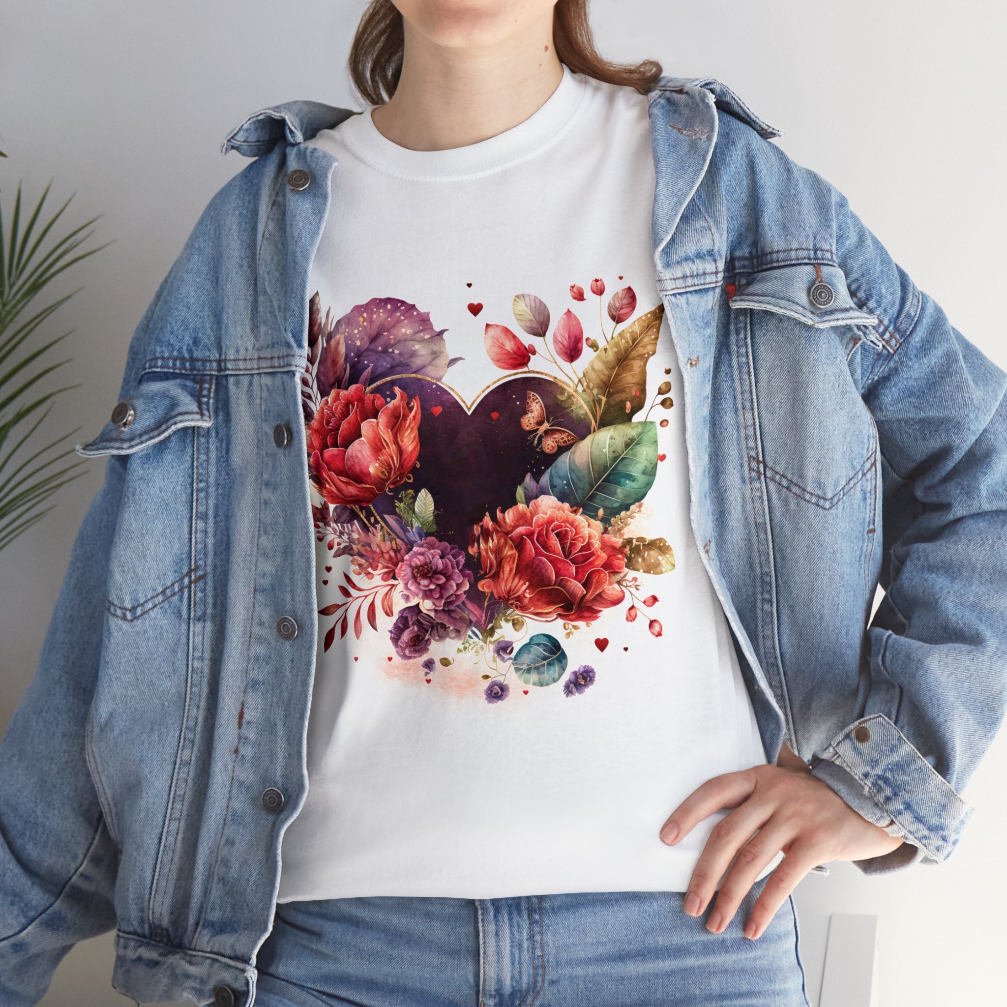 Love T-Shirt: Whimsical Heart with Roses