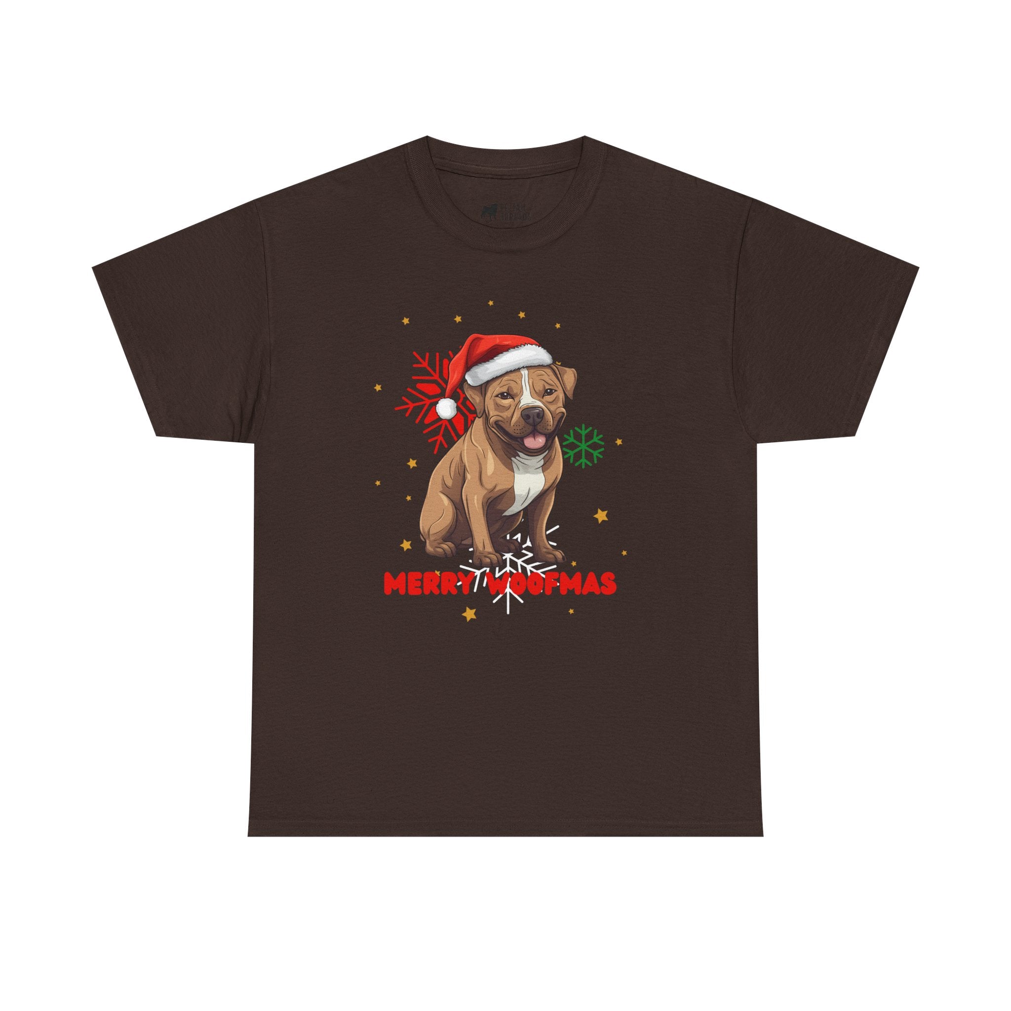 Christmas T-Shirt: Santa Hat Pit Bull #1