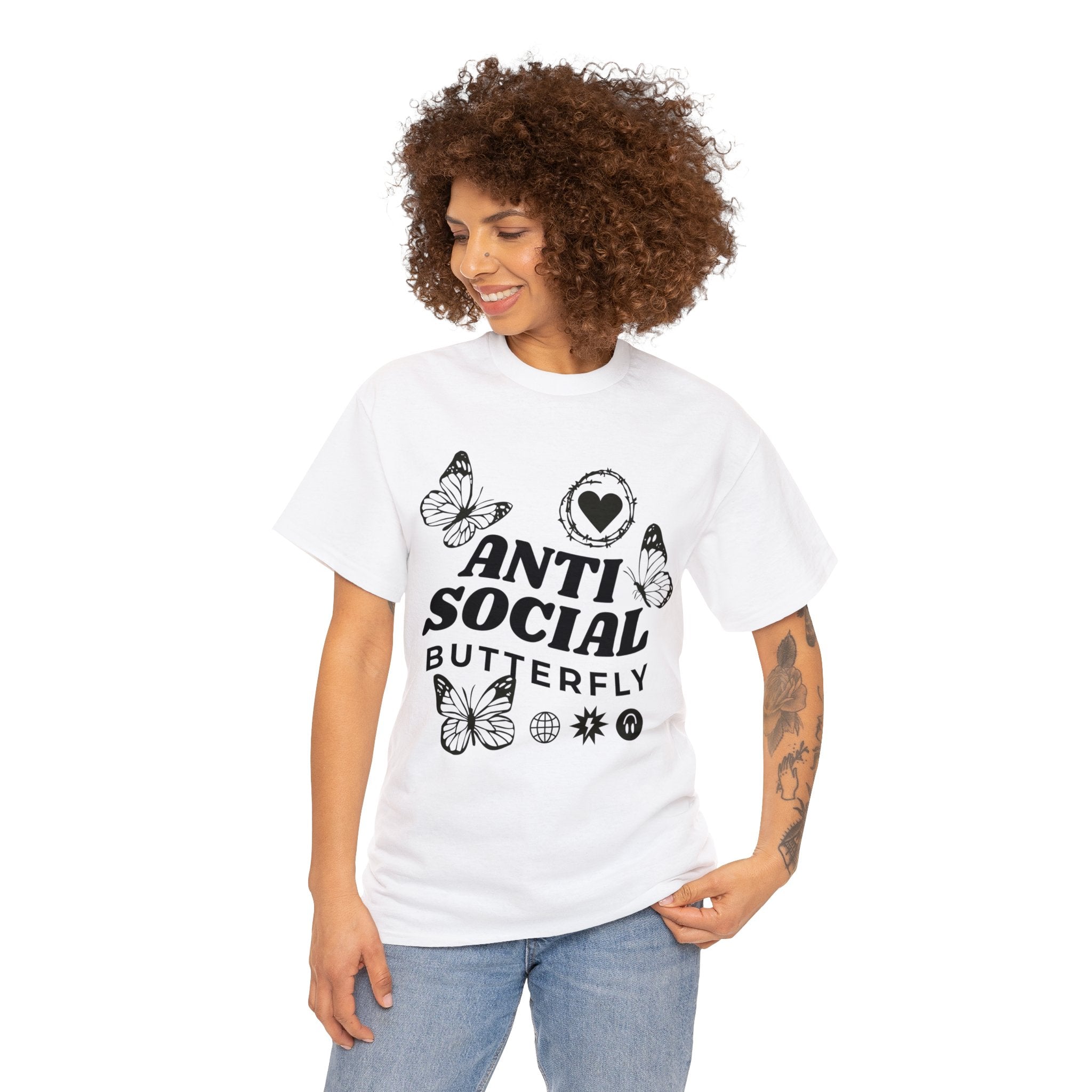 Funny T-Shirt: Anti-Social Butterfly