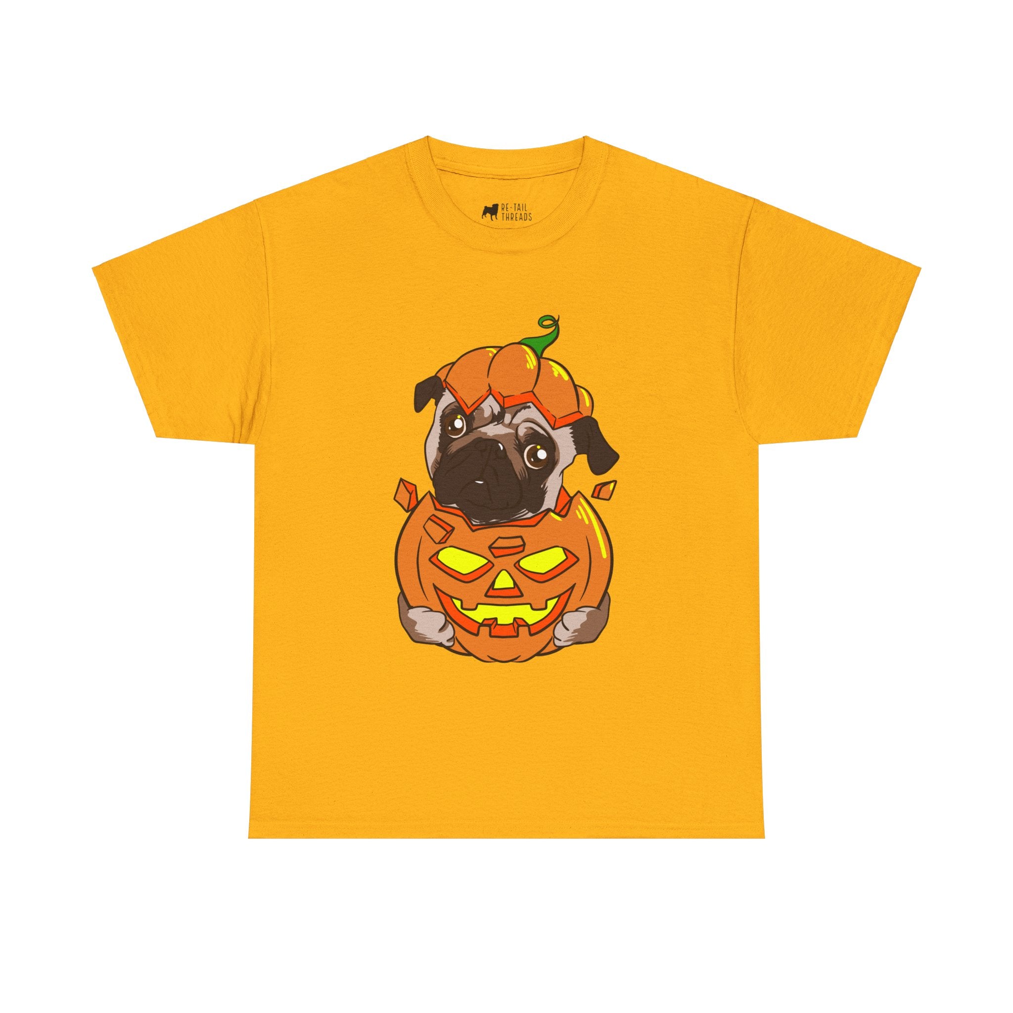 Halloween T-Shirt: Pug in a Pumpkin