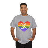 PRIDE T-Shirt: Love is Love Rainbow Heart