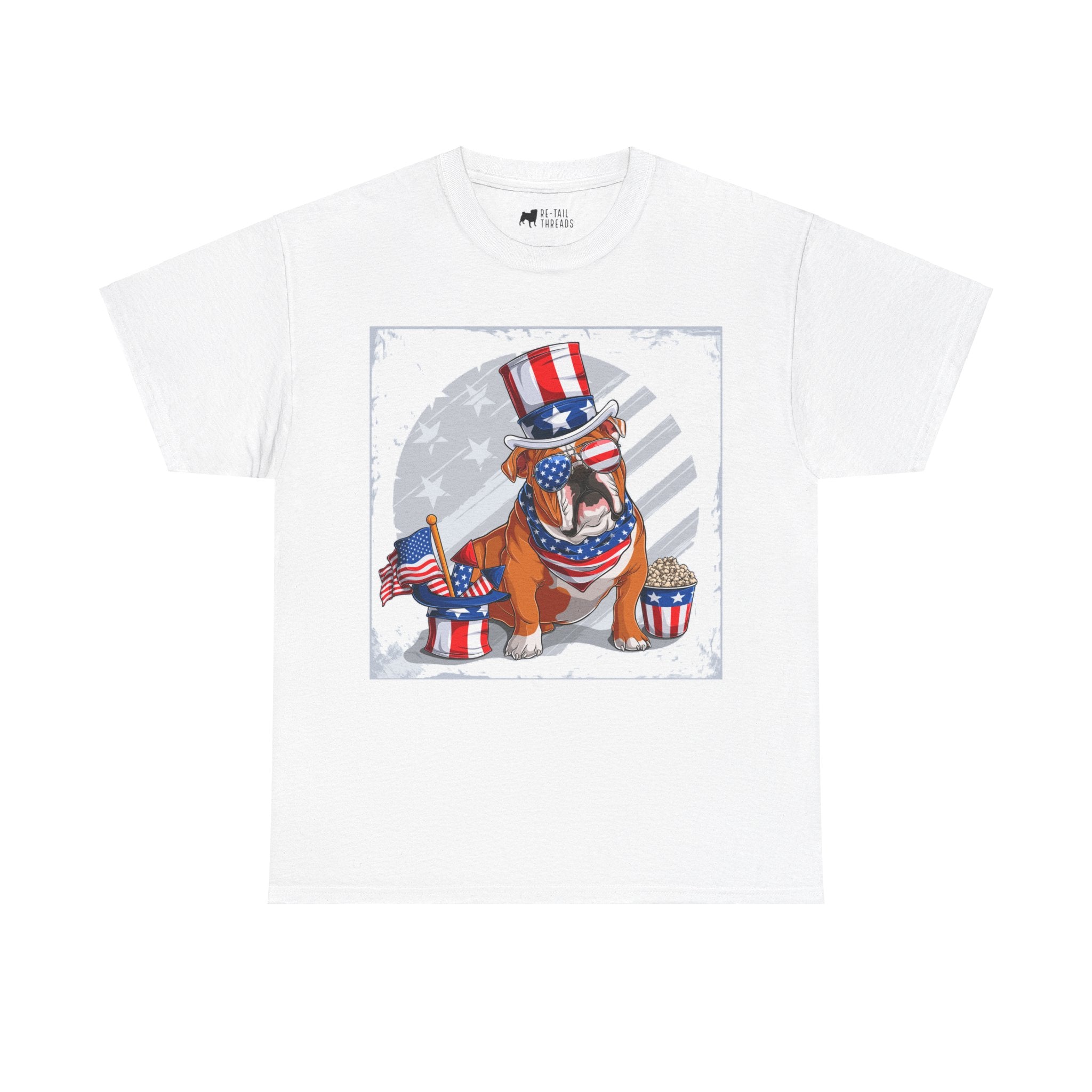 4th of July T-Shirt: Festive English Bulldog