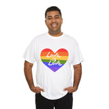 PRIDE T-Shirt: Love is Love Rainbow Heart