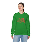 Embroidered Merry Christmas Crewneck Sweatshirt — Minimal Holiday Design