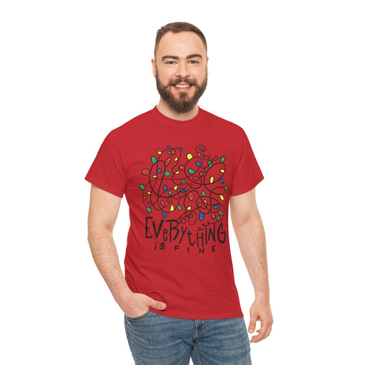 Christmas T-Shirt: Everything is Fine with Christmas Lights