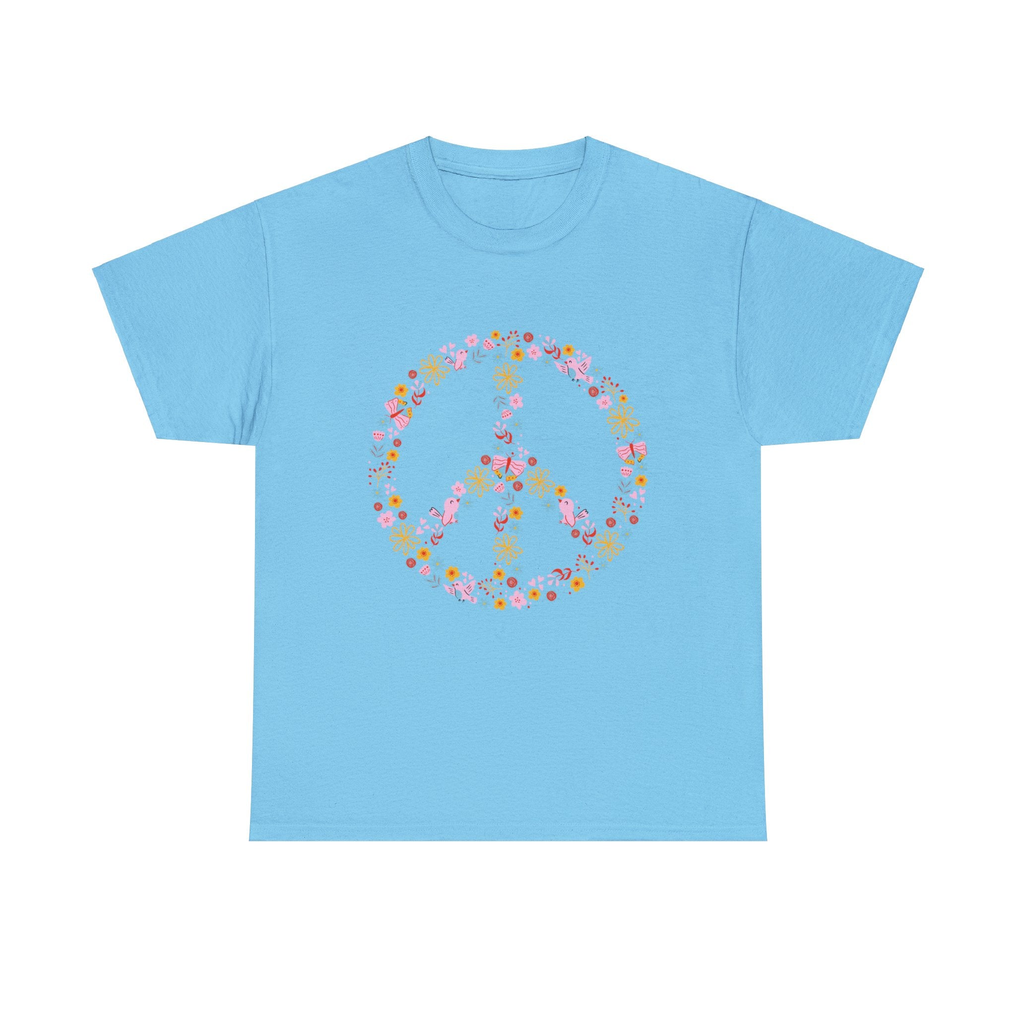 Summer T-Shirt: Flowery Peace Sign