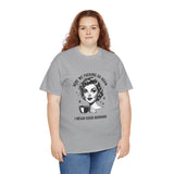 Funny Retro Coffee T-Shirt — "Here We Fucking We Go Again. I Mean Good Morning."