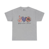 4th of July T-Shirt: Peace Love America Distressed