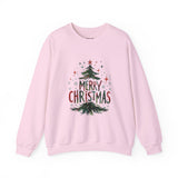 Merry Christmas Crewneck Sweatshirt — Festive Tree Holiday Pullover