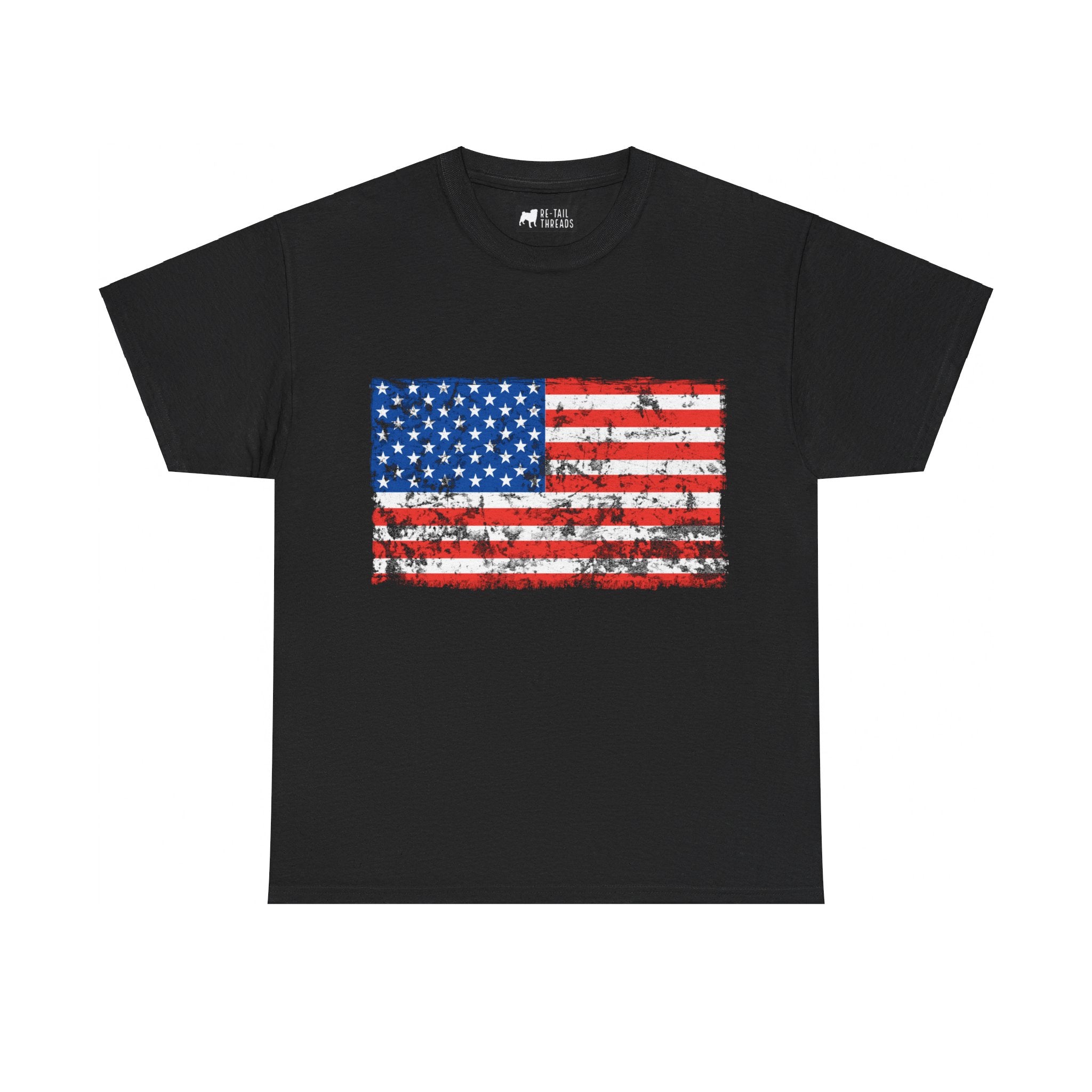 4th of July T-Shirt: Distressed American Flag