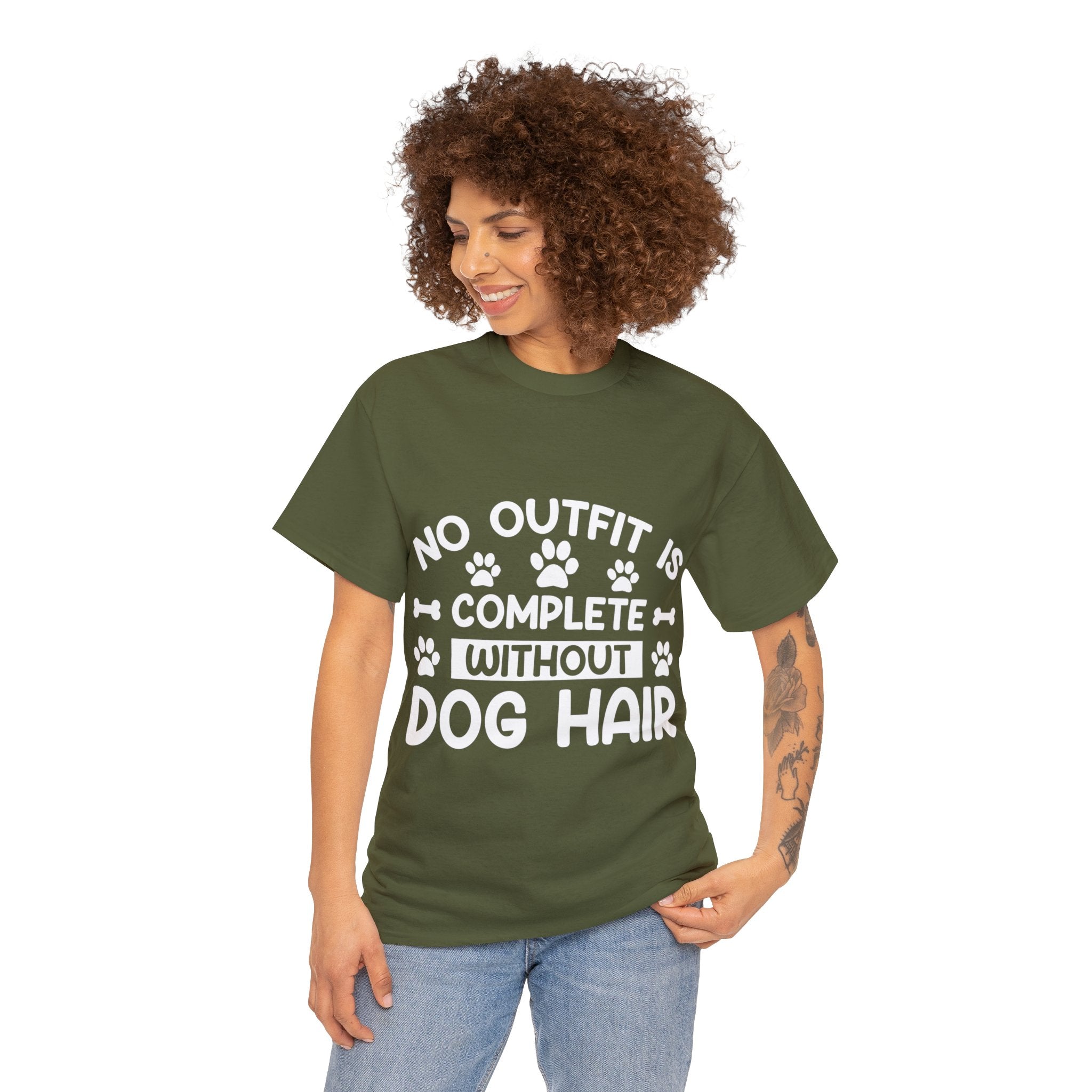 Dog T-Shirt: No Outfit Complete Dog Hair