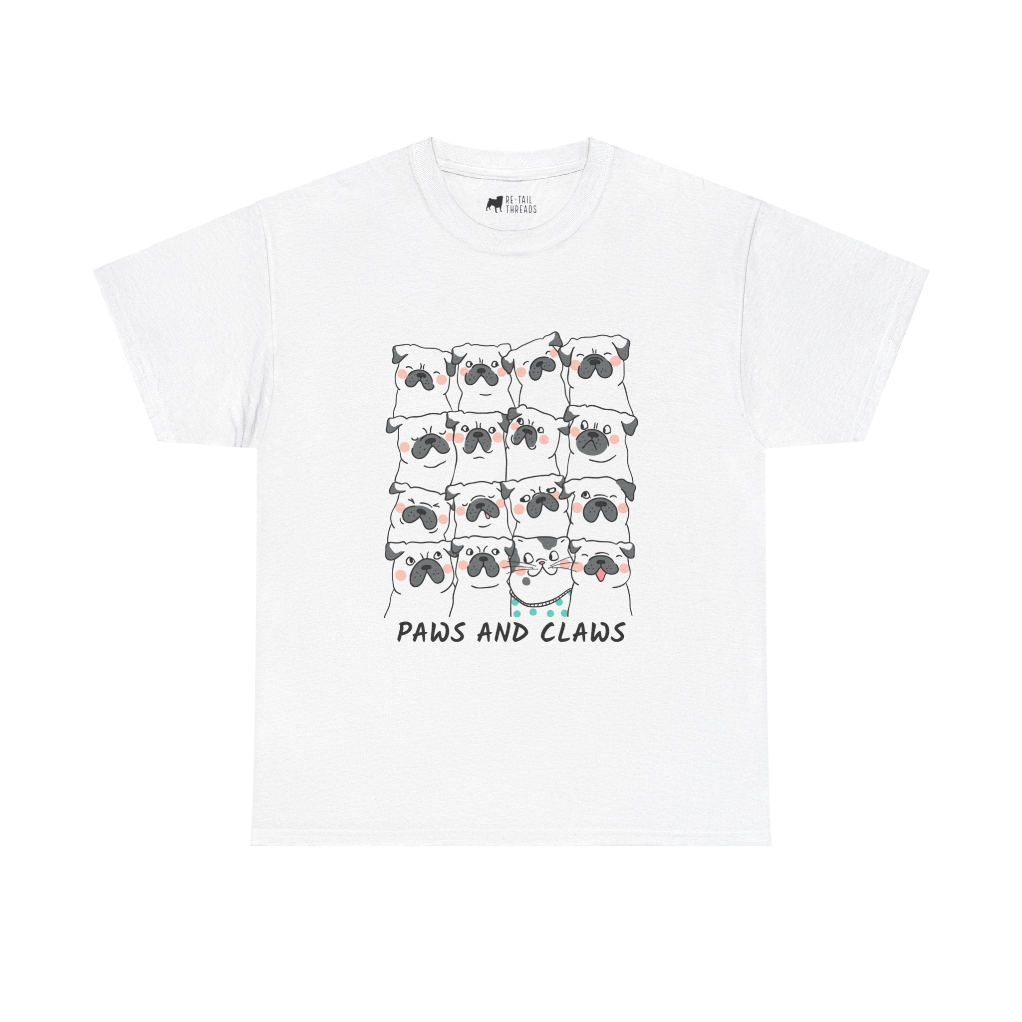 Pug T-Shirt: Paws And Claws