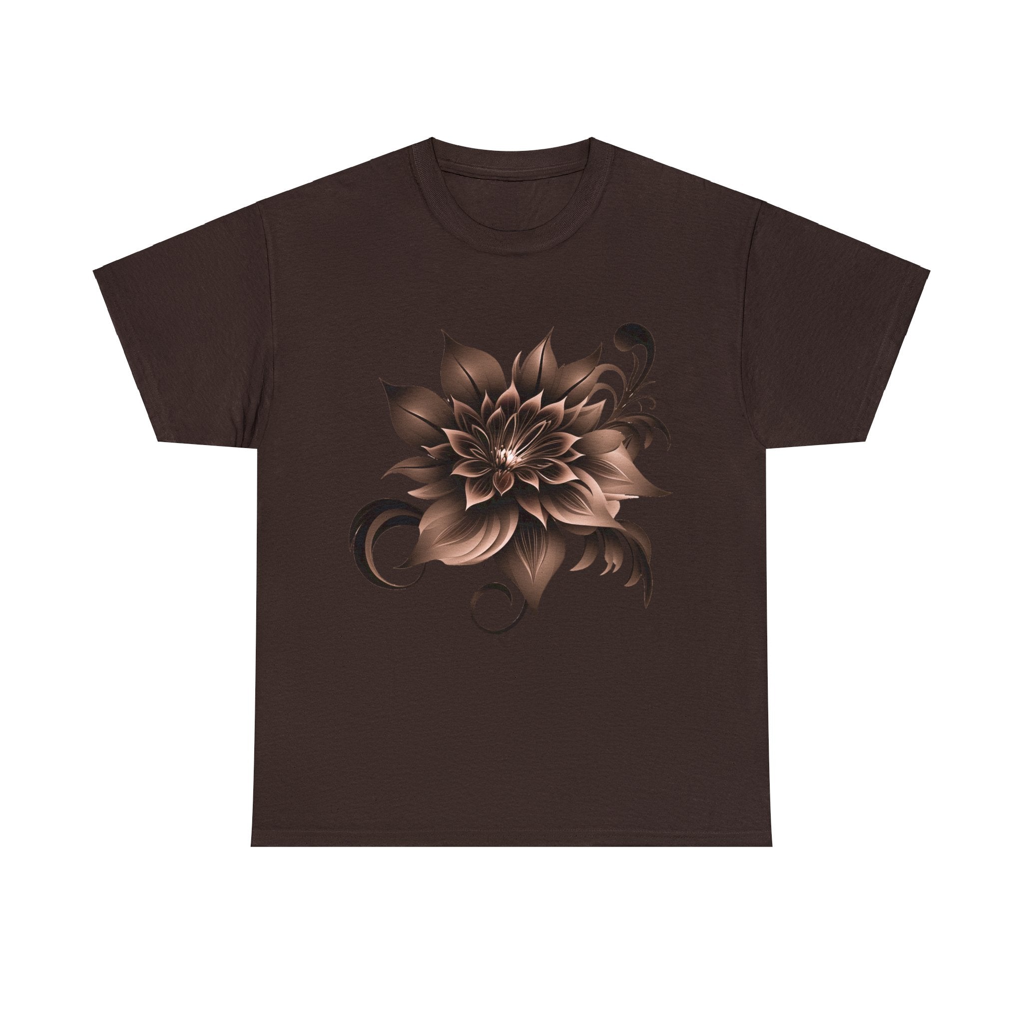 Summer T-Shirt: Brown Flower
