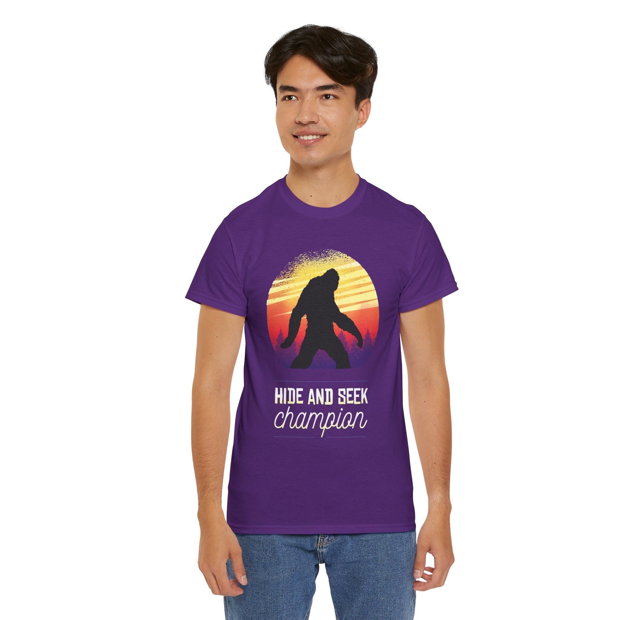 Funny T-Shirt: Bigfoot Hide and Seek Champion