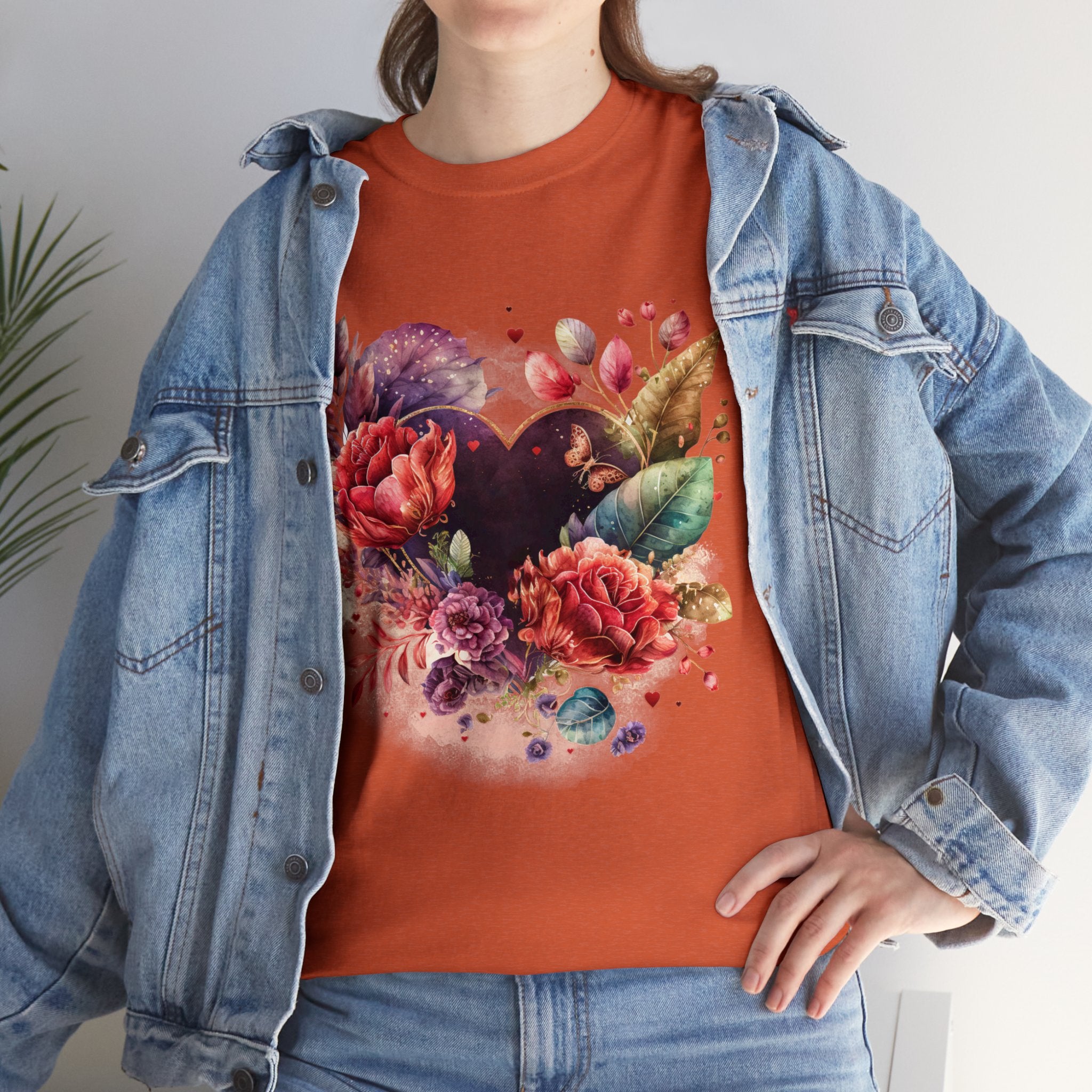 Love T-Shirt: Whimsical Heart with Roses