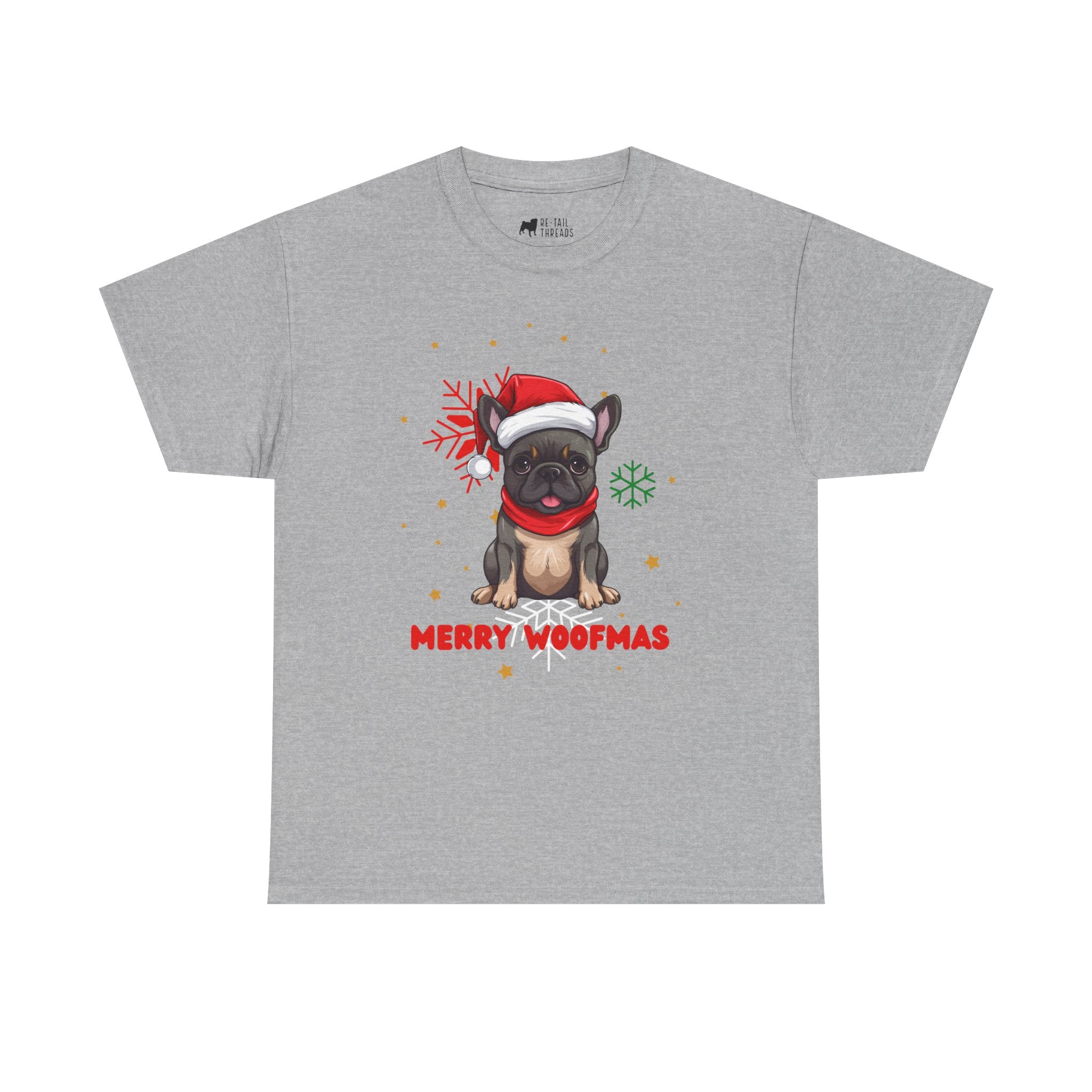 Christmas T-Shirt: Santa Hat French Bulldog
