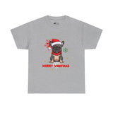 Christmas T-Shirt: Santa Hat French Bulldog