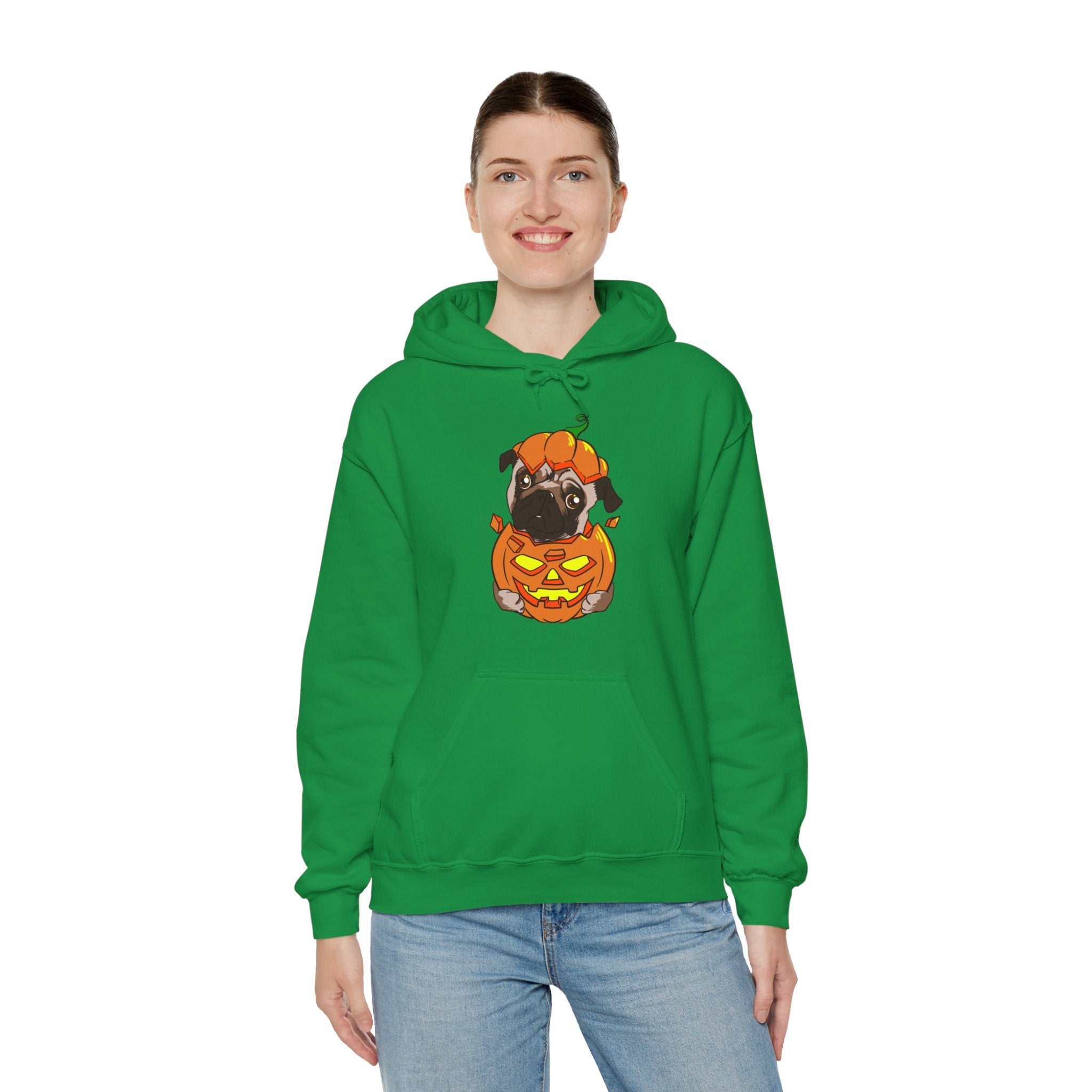 Halloween Hoodie: Pug Pumpkin