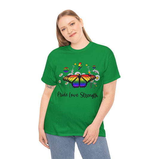 PRIDE T-Shirt: Pride Love Strength Butterfly