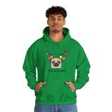 Christmas Hoodie: Fa La La La La Pug