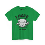 Cat T-Shirt: Hate Mornings & People