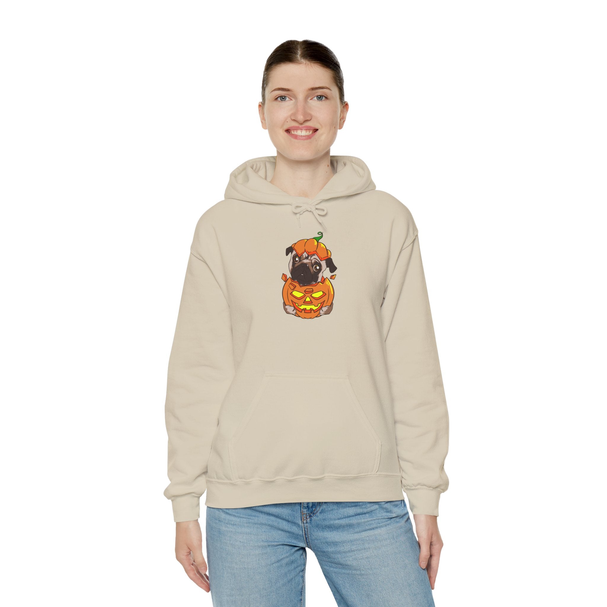 Halloween Hoodie: Pug Pumpkin