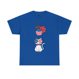 4th of July T-Shirt: Patriotic Cat Balloons