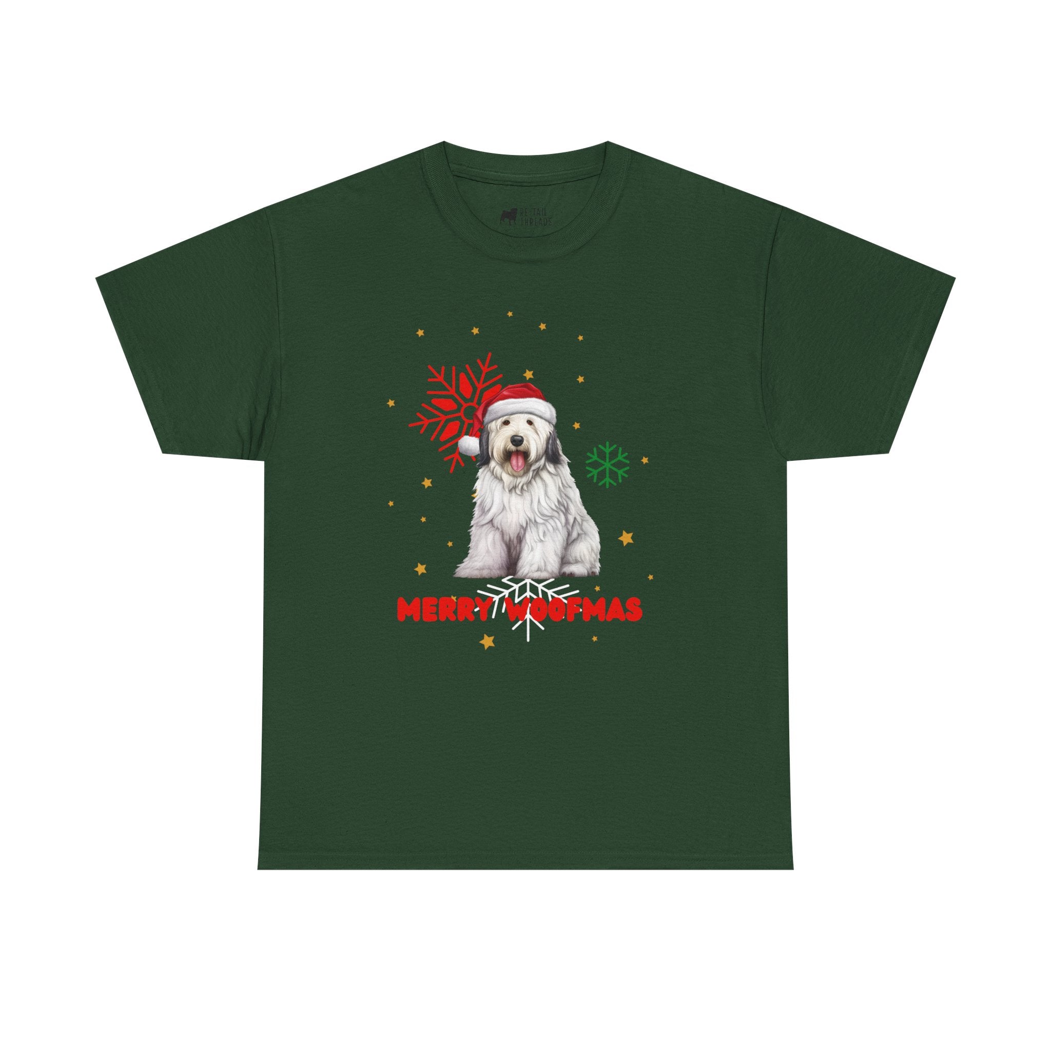 Christmas T-Shirt: Santa Hat Sheepdog