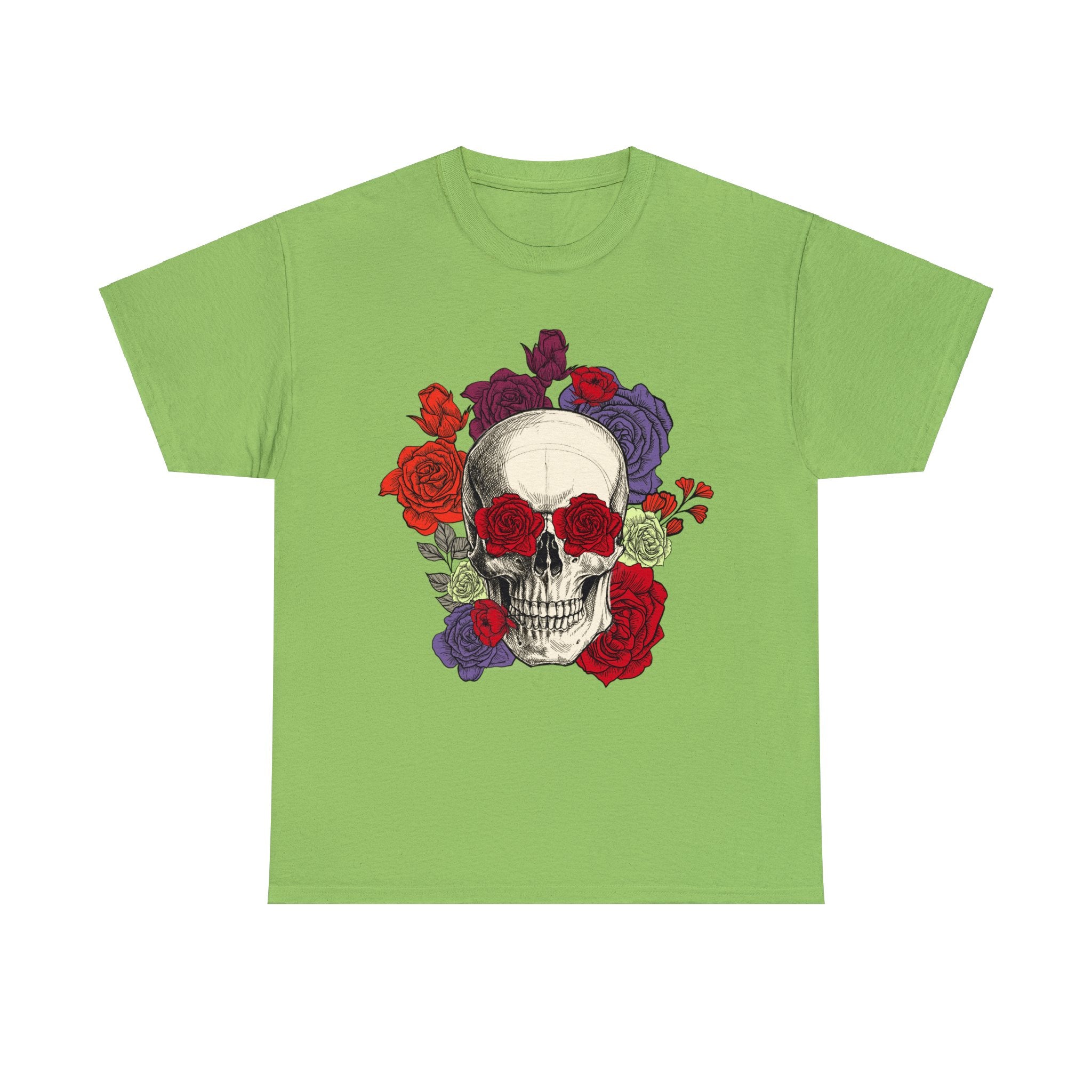 Skull T-Shirt: Skull with Roses