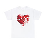 Love T-Shirt: Intricate Red Heart