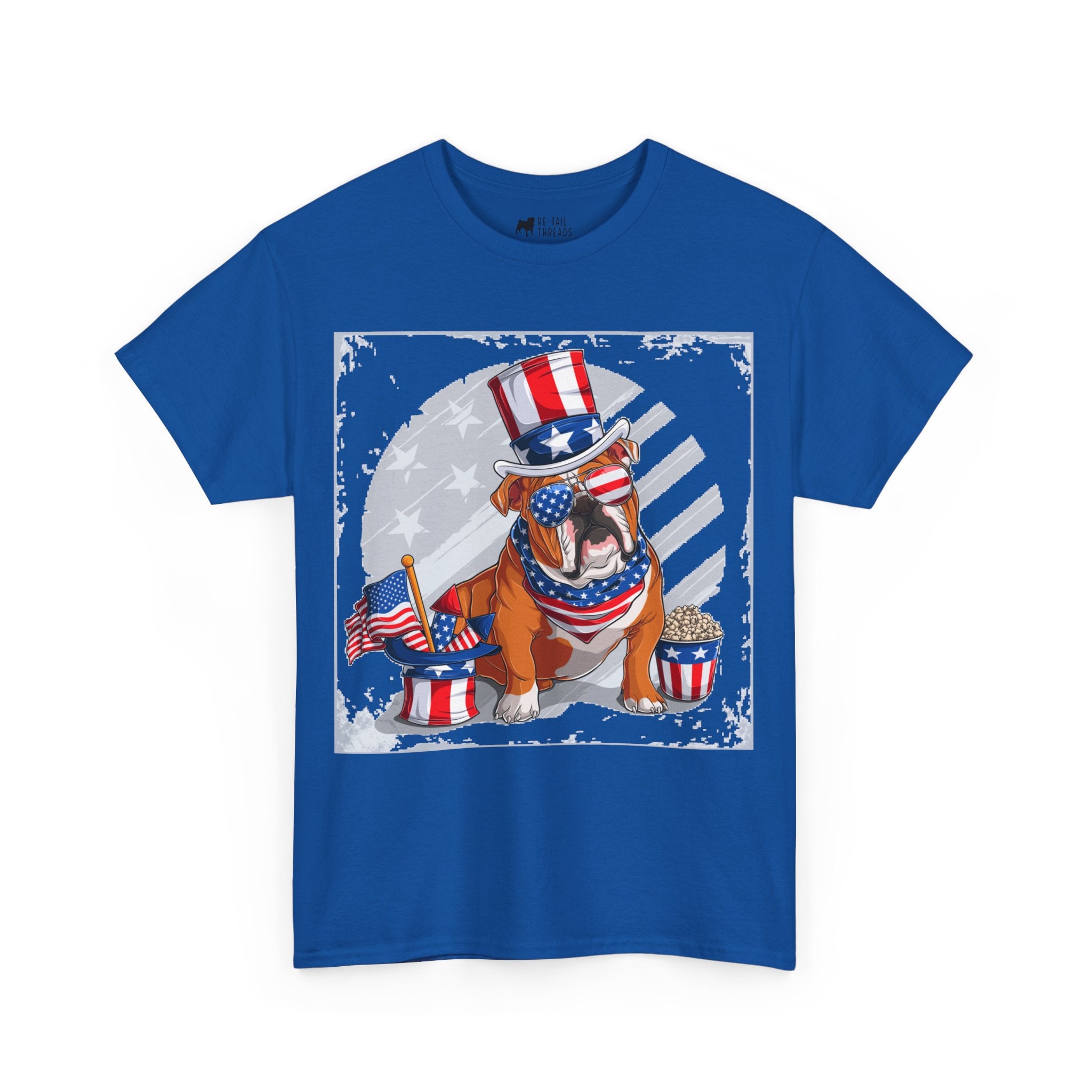 4th of July T-Shirt: Festive English Bulldog