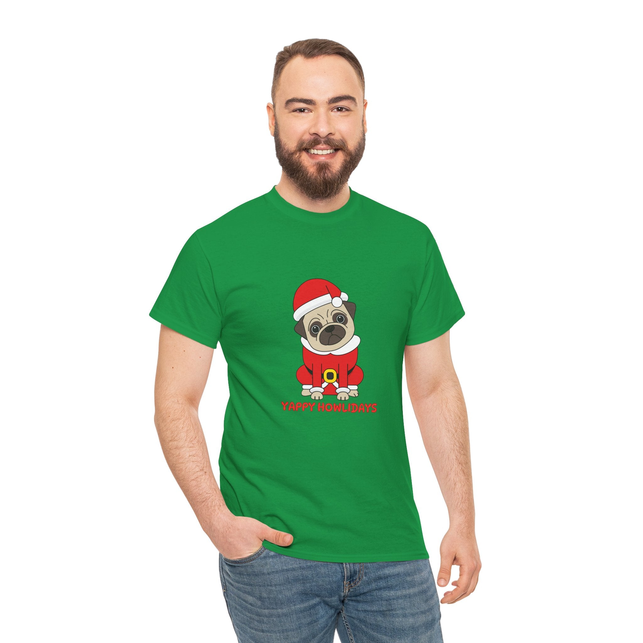 Christmas T-Shirt: Yappy Howlidays Pug