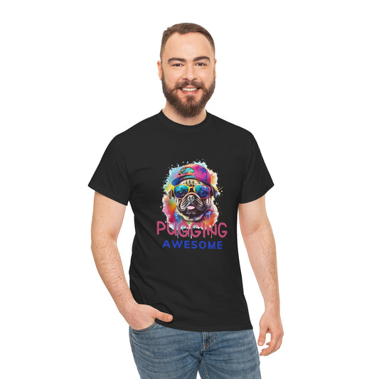 Pug T-Shirt: Pugging Awesome