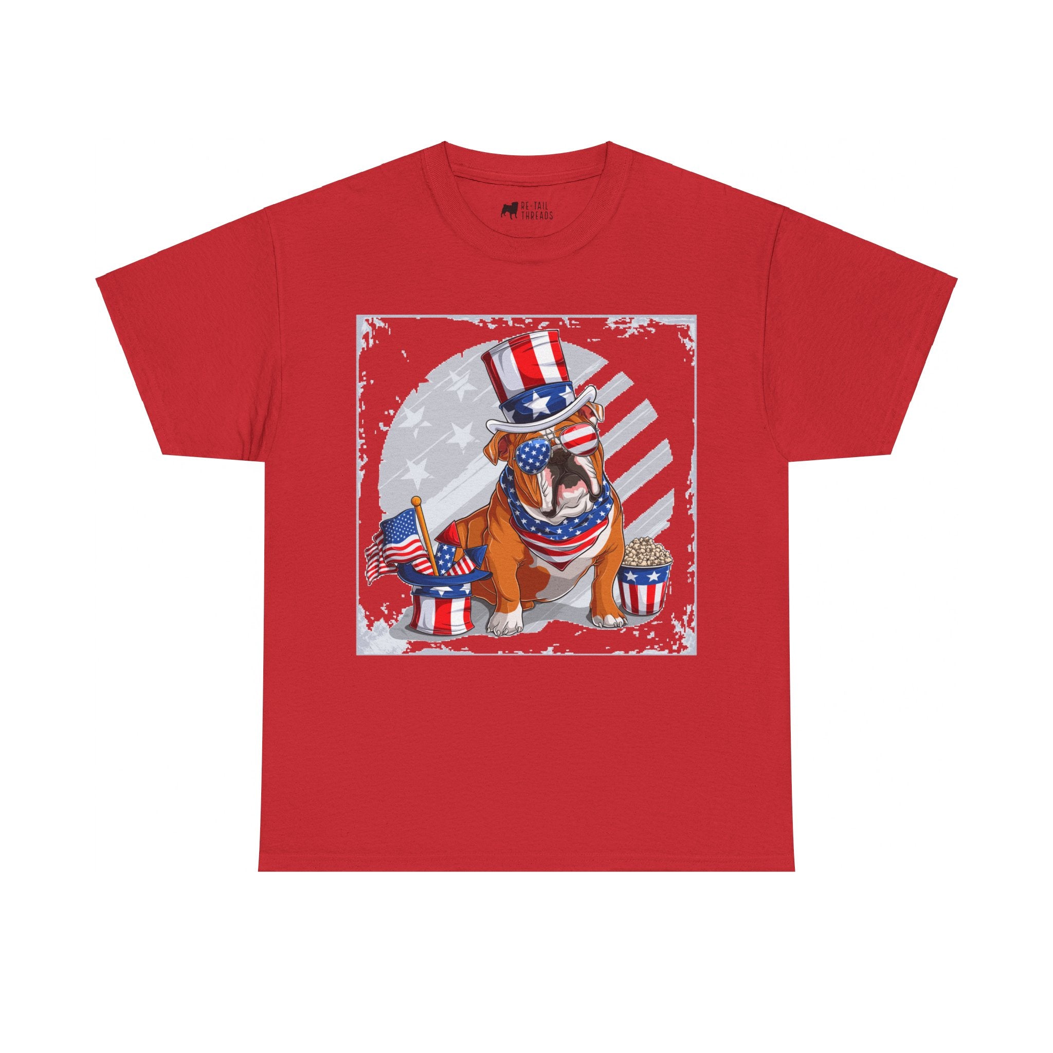 4th of July T-Shirt: Festive English Bulldog