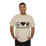 Dog T-Shirt: Peace Love Dog